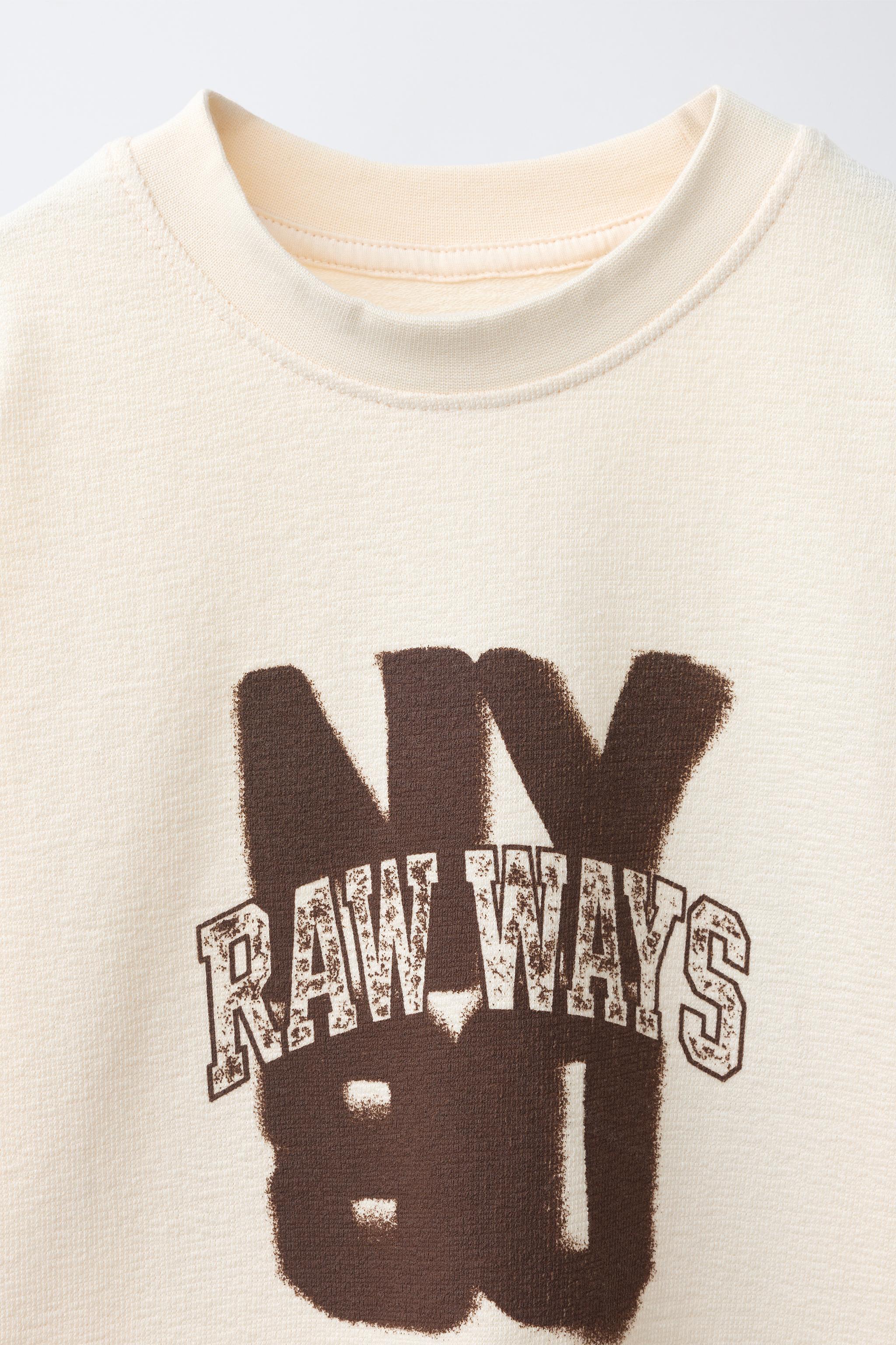 T-SHIRT TEXTURÉ À IMPRIMÉ EFFET SPRAY